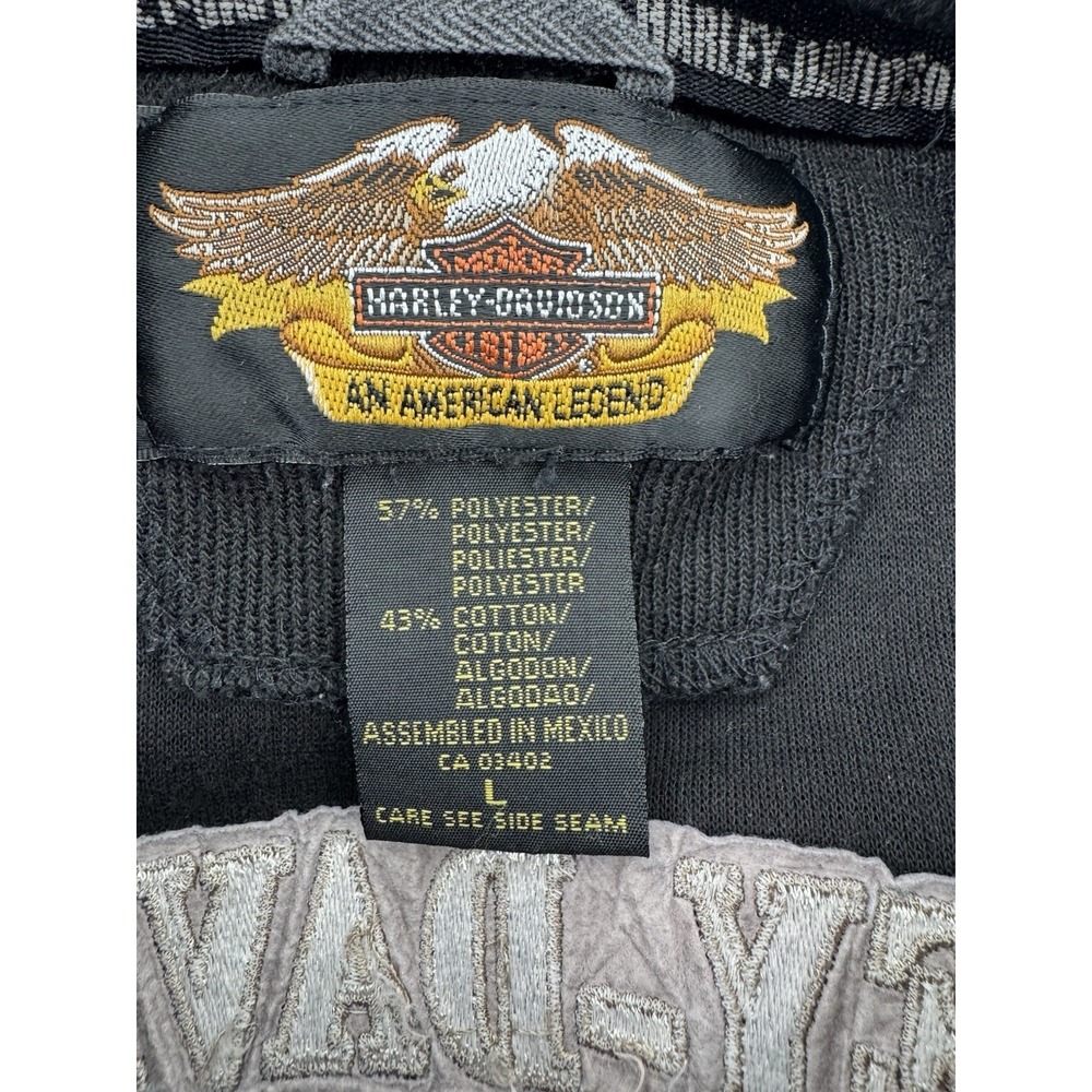 Harley Davidson Sweater Mens Large Black Embroidered Long Sleeve - Picture 5 of 5